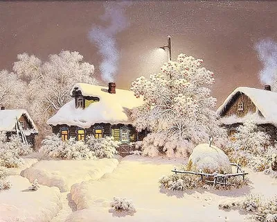 Зимний вечер в деревне... / Деревни Вологодчины в зимнее время