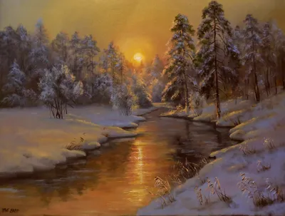 Зимний закат , эстетично, красиво, …» — создано в Шедевруме