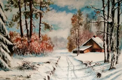 Картина Зимовий пейзаж ᐉ Рудавка Надія ᐉ онлайн-галерея Molbert.