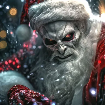 Злой Дед Мороз,хоррор реалистичное …» — создано в Шедевруме