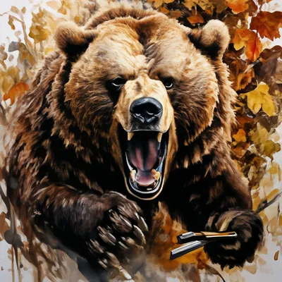 Злой медведь рисунок - 74 фото