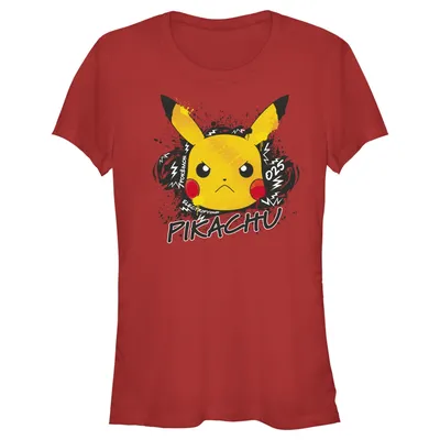 Junior's Pokemon Angry Pikachu Graphic Tee Red Medium - 