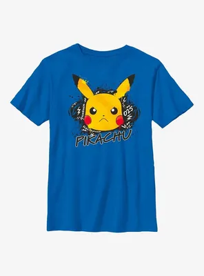 Pokemon Pikachu T-Shirt Unisex Large Mad Angry Face Lightning Bolt | eBay