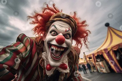 Злой клоун - картинка на аву в Ютуб для пацанов