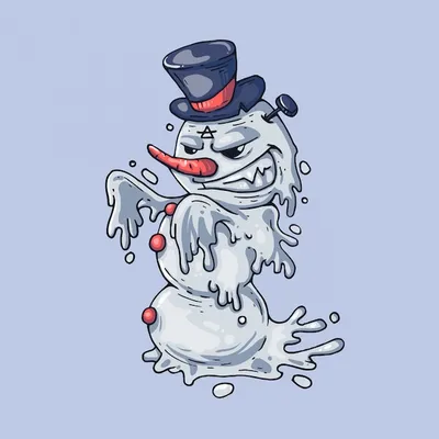 Злой снеговик 4к» — создано в Шедевруме