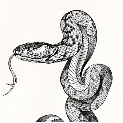 Контурный рисунок змея (59 фото) » Рисунки для срисовки и не только