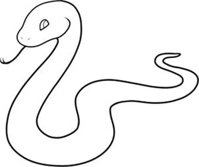 Змея рисунок простой - 54 фото