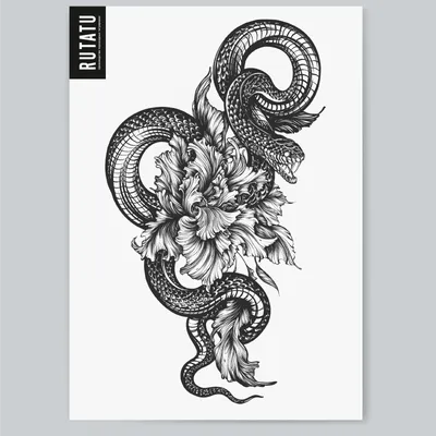 Эскиз тату змея | Snake tattoo design, Cobra tattoo, Snake drawing