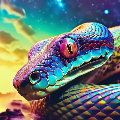Красивая змея на ветке , эстетично, …» — создано в Шедевруме