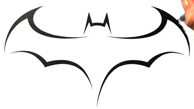 How to Draw a Batman Logo / Как нарисовать знак Бэтмена - YouTube