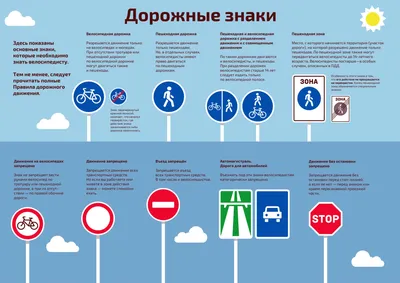 Полоса для велосипедистов" - дорожный знак на А4 - Файлы для распечатки