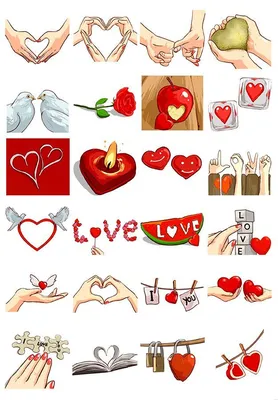 Наклейки Знаки любви No.2 - купить с доставкой по выгодным ценам в  интернет-магазине OZON (841264234)