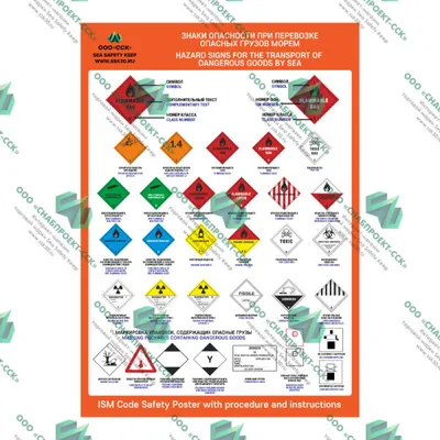 Знаки опасности при перевозке опасных грузов морем Hazard Signs For the  Transport of Dangerous Goods by Sea  - Компания ССК