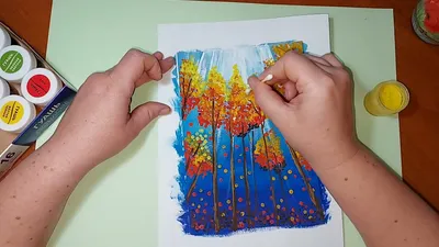 Шантарам» - Золотая осень - Нетрадиционная техника рисования