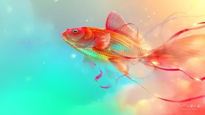Картинка 3d золотая рыбка » 3d картинки » Картинки 24 - скачать картинки  бесплатно