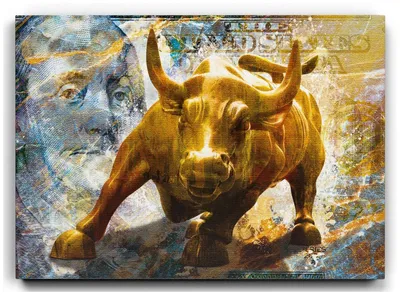 Картина интерьерная MyMoneyArt "Золотой бык" 40x60 см — купить в  интернет-магазине по низкой цене на Яндекс Маркете