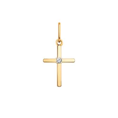 Золотой крестик (арт. 440538) цена -  грн, фото - купить в  интернет-магазине Золотая Королева