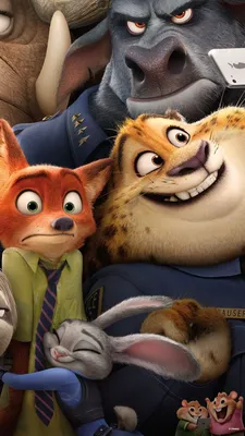 Картинка для торта " Зверополис (Zootopia)" - PT104287 печать на сахарной  пищевой бумаге