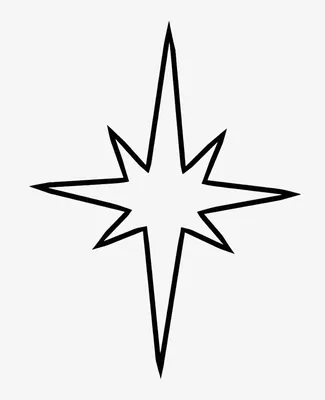 Звезда рисунок контур - 74 фото