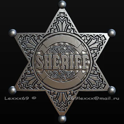 Звезда шерифа Sheriff" значок (пин) металлический (ID#864902590), цена: 95  ₴, купить на 