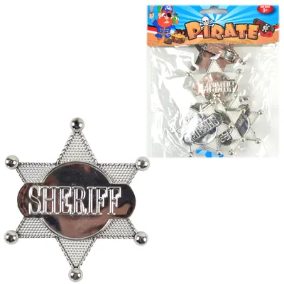 Звезда шерифа, 4х4 см, 6 штук – купить оптом в интернет-магазине 