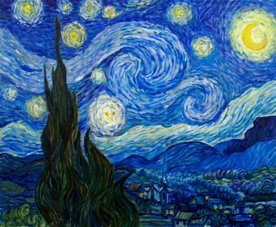 Картина на стену "Звездная ночь" Ван Гог купить -интернет магазин в Москве