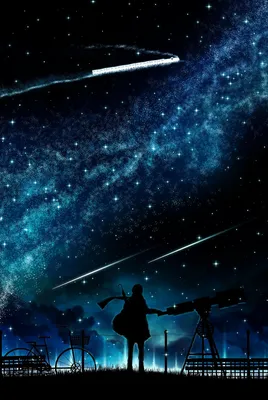 Звездное небо аниме - 65 фото