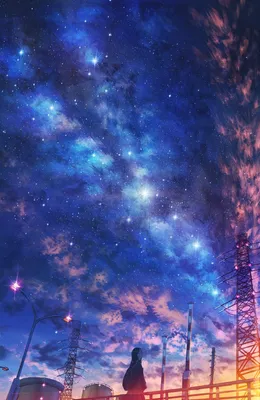красивые картинки :: аниме-арт :: art :: звездное небо :: Yatsude -  JoyReactor