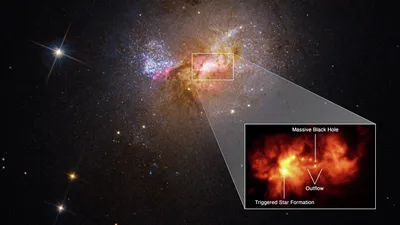 Впервые найдена черная дыра, которая создает звезды, а не поглощает их -  РИА Новости, 