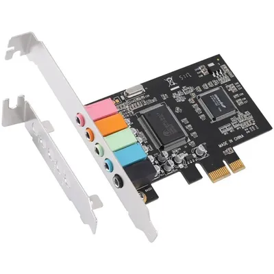 PCIe звуковая карта 5,1, PCI Экспресс объемная карта 3D стерео аудио с  высокой производительностью звука ПК Звуковая карта CMI8738 чип | AliExpress